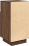vidaXL - Nachtkastjes - 2 - st - met - 2 - lades - 36x36x68 - cm - bruin - eikenkleurig