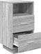 vidaXL - Nachtkastjes - 2 - st - met - 2 - lades - 36x36x68 - cm - grijs - sonoma - eiken