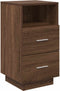 vidaXL - Nachtkastjes - 2 - st - met - 2 - lades - 36x36x68 - cm - bruin - eikenkleurig