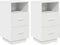 vidaXL - Nachtkastjes - 2 - st - met - 2 - lades - 36x36x68 - cm - wit