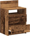 vidaXL - Nachtkastjes - 2 - st - met - 2 - lades - 40x33x60 - cm - oud - houtkleurig