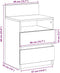 vidaXL - Nachtkastjes - 2 - st - met - 2 - lades - 40x33x60 - cm - artisanaal - eiken