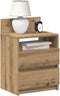 vidaXL - Nachtkastjes - 2 - st - met - 2 - lades - 40x33x60 - cm - artisanaal - eiken