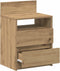 vidaXL - Nachtkastjes - 2 - st - met - 2 - lades - 40x33x60 - cm - artisanaal - eiken