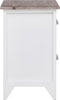 vidaXL - Nachtkastjes - 2 - st - met - 2 - lades - bruin - en - wit