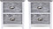 vidaXL - Nachtkastjes - 2 - st - met - 2 - lades - grijs - en - wit