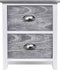 vidaXL - Nachtkastjes - 2 - st - met - 2 - lades - grijs - en - wit