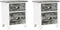 vidaXL - Nachtkastjes - 2 - st - met - 2 - lades - grijs - en - wit