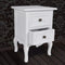 vidaXL - Nachtkastjes - 2 - st - met - 2 - lades - MDF - wit