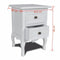 vidaXL - Nachtkastjes - 2 - st - met - 2 - lades - MDF - wit
