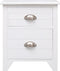 vidaXL - Nachtkastjes - 2 - st - met - 2 - lades - wit