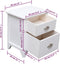 vidaXL - Nachtkastjes - 2 - st - met - 2 - lades - wit