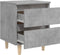vidaXL - Nachtkastjes - 2 - st - met - grenenhouten - poten - 40x35x50 - cm - betongrijs