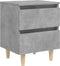 vidaXL - Nachtkastjes - 2 - st - met - grenenhouten - poten - 40x35x50 - cm - betongrijs