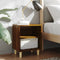 vidaXL - Nachtkastjes - 2 - st - met - houten - poten - 40x30x50 - cm - bruin - eikenkleur