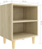 vidaXL - Nachtkastjes - 2 - st - met - houten - poten - 40x30x50 - cm - sonoma - eiken