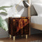 vidaXL - Nachtkastjes - 2 - st - met - houten - poten - 40x30x50 - cm - gerookt - eiken