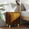 vidaXL - Nachtkastjes - 2 - st - met - houten - poten - 40x30x50 - cm - bruin - eikenkleur