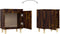 vidaXL - Nachtkastjes - 2 - st - met - houten - poten - 40x30x50 - cm - gerookt - eiken