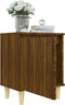 vidaXL - Nachtkastjes - 2 - st - met - houten - poten - 40x30x50 - cm - bruin - eikenkleur