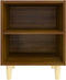 vidaXL - Nachtkastjes - 2 - st - met - houten - poten - 40x30x50 - cm - bruin - eikenkleur