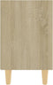 vidaXL - Nachtkastjes - 2 - st - met - houten - poten - 40x30x50 - cm - sonoma - eiken