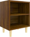 vidaXL - Nachtkastjes - 2 - st - met - houten - poten - 40x30x50 - cm - bruin - eikenkleur