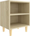 vidaXL - Nachtkastjes - 2 - st - met - houten - poten - 40x30x50 - cm - sonoma - eiken