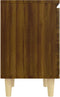 vidaXL - Nachtkastjes - 2 - st - met - houten - poten - 40x30x50 - cm - bruin - eikenkleur