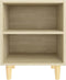 vidaXL - Nachtkastjes - 2 - st - met - houten - poten - 40x30x50 - cm - sonoma - eiken