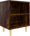 vidaXL - Nachtkastjes - 2 - st - met - houten - poten - 40x30x50 - cm - gerookt - eiken
