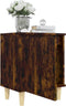 vidaXL - Nachtkastjes - 2 - st - met - houten - poten - 40x30x50 - cm - gerookt - eiken