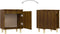 vidaXL - Nachtkastjes - 2 - st - met - houten - poten - 40x30x50 - cm - bruin - eikenkleur