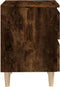 vidaXL - Nachtkastjes - 2 - st - met - houten - poten - 40x35x50 - cm - gerookt - eiken