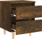 vidaXL - Nachtkastjes - 2 - st - met - houten - poten - 40x35x50 - cm - gerookt - eiken