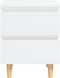 vidaXL - Nachtkastjes - 2 - st - met - houten - poten - 40x35x50 - cm - hoogglans - wit