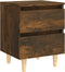 vidaXL - Nachtkastjes - 2 - st - met - houten - poten - 40x35x50 - cm - gerookt - eiken