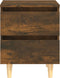 vidaXL - Nachtkastjes - 2 - st - met - houten - poten - 40x35x50 - cm - gerookt - eiken