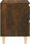 vidaXL - Nachtkastjes - 2 - st - met - houten - poten - 40x35x50 - cm - gerookt - eiken
