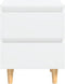 vidaXL - Nachtkastjes - 2 - st - met - houten - poten - 40x35x50 - cm - hoogglans - wit