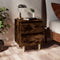 vidaXL - Nachtkastjes - 2 - st - met - houten - poten - 40x35x50 - cm - gerookt - eiken