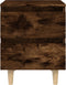 vidaXL - Nachtkastjes - 2 - st - met - houten - poten - 40x35x50 - cm - gerookt - eiken