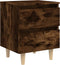 vidaXL - Nachtkastjes - 2 - st - met - houten - poten - 40x35x50 - cm - gerookt - eiken