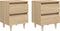 vidaXL - Nachtkastjes - 2 - st - met - houten - poten - 40x35x50cm - sonoma - eikenkleur