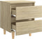 vidaXL - Nachtkastjes - 2 - st - met - houten - poten - 40x35x50cm - sonoma - eikenkleur