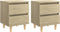 vidaXL - Nachtkastjes - 2 - st - met - houten - poten - 40x35x50cm - sonoma - eikenkleur