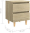 vidaXL - Nachtkastjes - 2 - st - met - houten - poten - 40x35x50cm - sonoma - eikenkleur