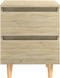 vidaXL - Nachtkastjes - 2 - st - met - houten - poten - 40x35x50cm - sonoma - eikenkleur