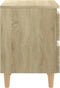 vidaXL - Nachtkastjes - 2 - st - met - houten - poten - 40x35x50cm - sonoma - eikenkleur