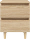 vidaXL - Nachtkastjes - 2 - st - met - houten - poten - 40x35x50cm - sonoma - eikenkleur